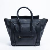 RRP £1500 A Black Celine Mini Luggage Calf Leather Grained Leather 30*28*15cm 30*28*15cm AAU0811