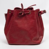 RRP £1,450.00 Lot To Contain 1 Louis Vuitton Calf Leather Noe Shoulder Bag In Red - 24*26*18cm - A -