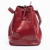 RRP £1,700.00 Lot To Contain 1 Louis Vuitton Calf Leather Noe Shoulder Bag In Red - 27*34*16cm -