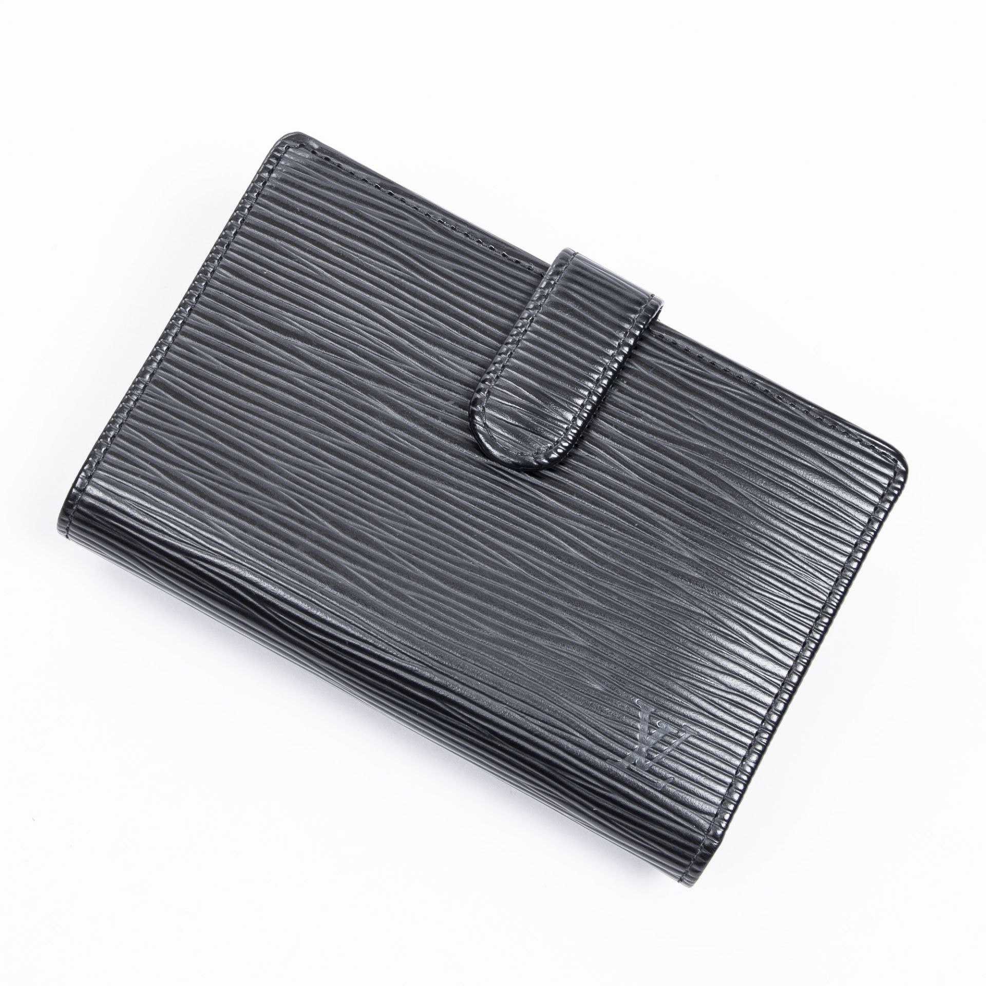 RRP £700.00 Lot To Contain 1 Louis Vuitton Calf Leather French Purse Wallet In Black - 13,5*9*