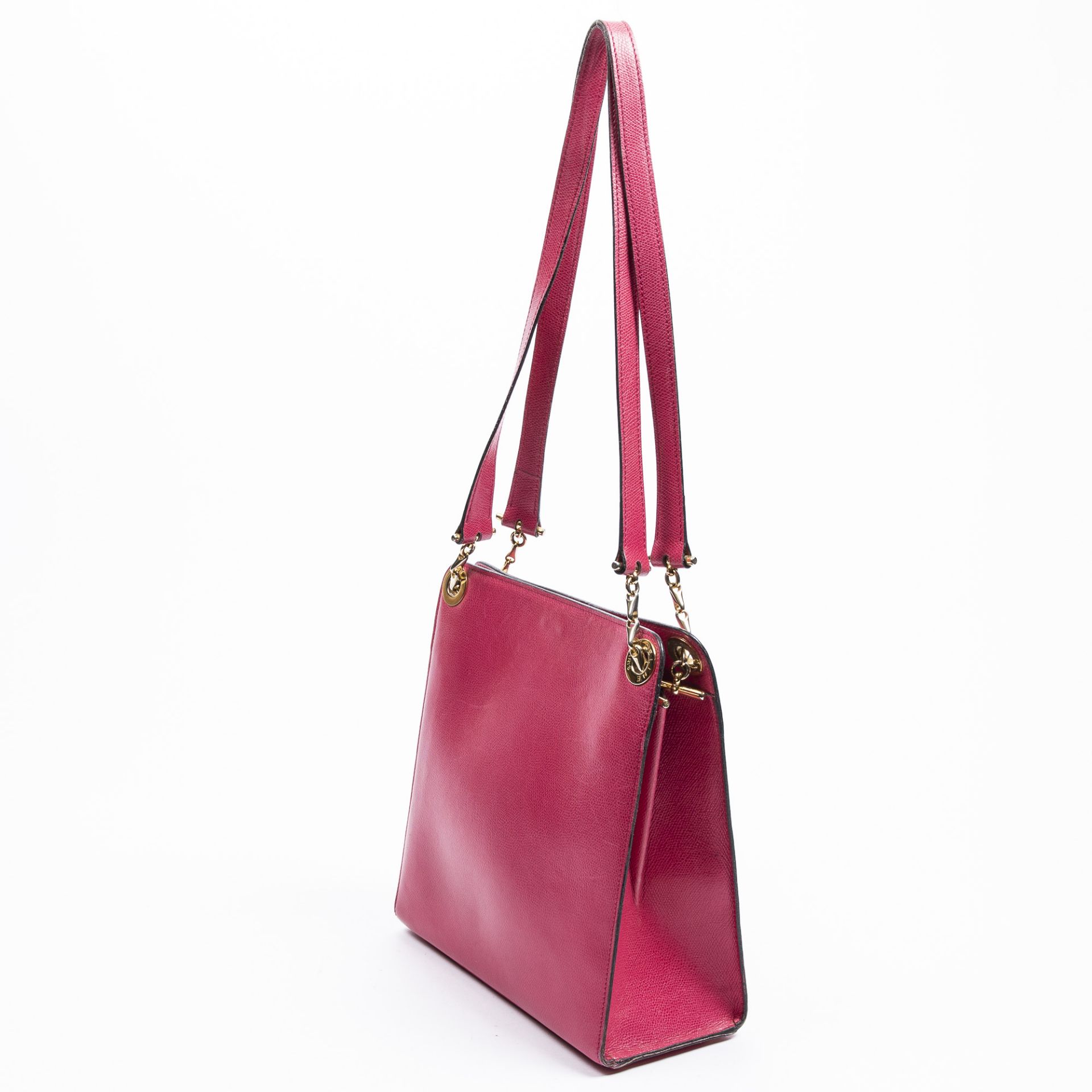 RRP £700 A Pink Celine Vintage Chain Shoulder Bag Calf Leather Grained Leather 27*27*10cm 27*27*10cm - Image 2 of 10
