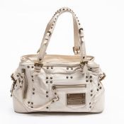 RRP £1,350.00 Lot To Contain 1 Louis Vuitton Calf Leather Riveting Shoulder Bag In Ivory - 33*20*