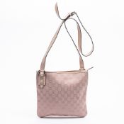 RRP £1,030.00 Lot To Contain 1 Gucci Canvas Medium Flat Messenger Shoulder Bag In Pink/Light