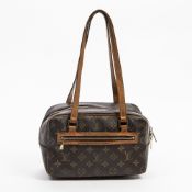 RRP £1,200.00 Lot To Contain 1 Louis Vuitton Coated Canvas Cite Shoulder Bag In Brown - 24*16*11cm -