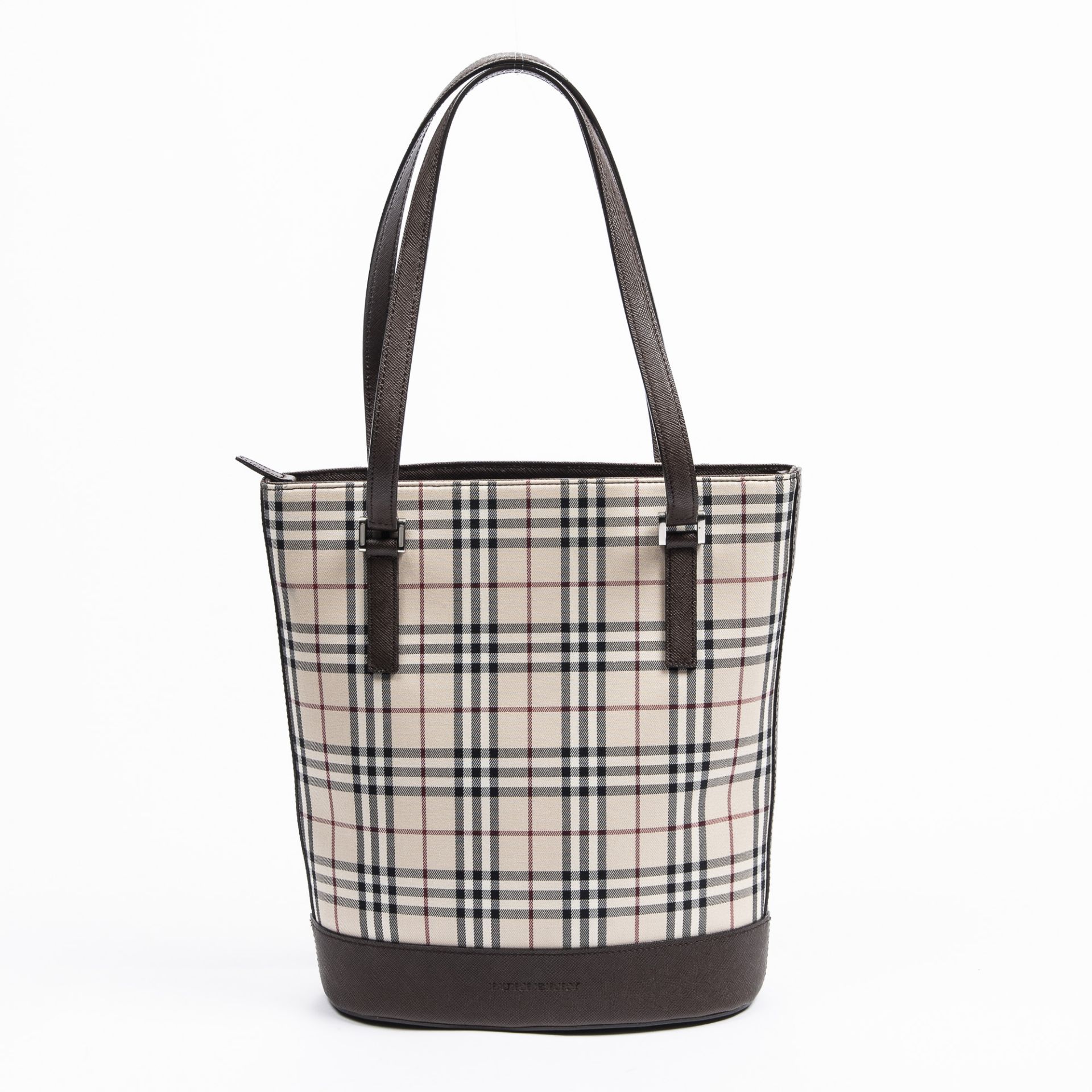 RRP £750 AA Beige/Brown Burberry Bucket Tote Canvas Nova Check Canvas 22*27*12cm 22*27*12cm AAT5273