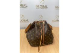 RRP £1200 Louis Vuitton Noe Shoulder Bag In Brown Coated Monogram Canvas. Condition Rating B (