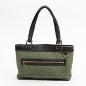 RRP £775.00 Lot To Contain 1 Louis Vuitton Canvas Lucille Shoulder Bag In Green - 28*19*8cm - AB -