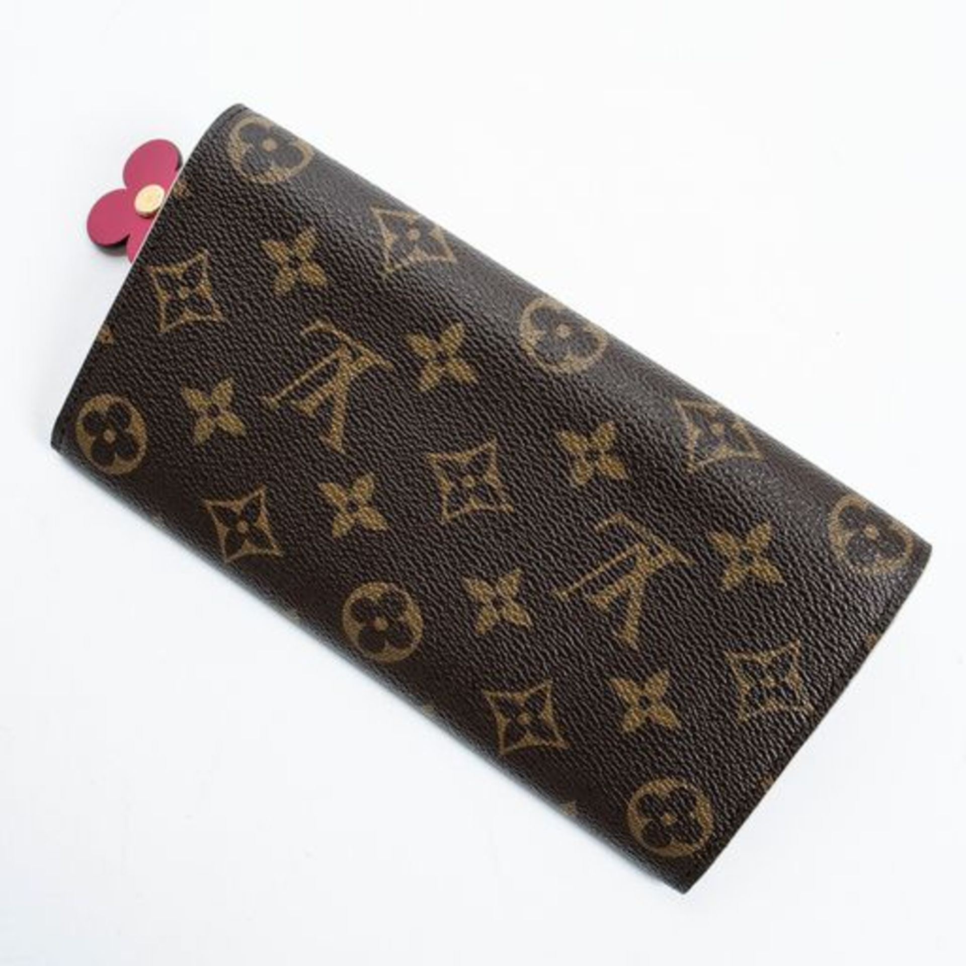 RRP £650.00 Lot To Contain 1 Louis Vuitton Coated Canvas Emilie Flower Charm Wallet In Brown/Rose - Image 2 of 3