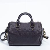 RRP £1,850.00 Lot To Contain 1 Louis Vuitton Coated Canvas Speedy Bandouliere Shoulder Bag In Aube -