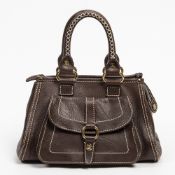 RRP £750 AB Brown Celine Front Pocket Zip Tote Calf Leather Grained Leather 30*18*16cm 30*18*16cm AA