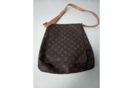 RRP £1750 Louis Vuitton Musette Brown Coated Canvas Monogram Canvas Grade A, AAM8140 (Condition