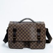 RRP £1,080.00 Lot To Contain 1 Louis Vuitton Coated Canvas Broadway Shoulder Bag In Brown - 35*26*