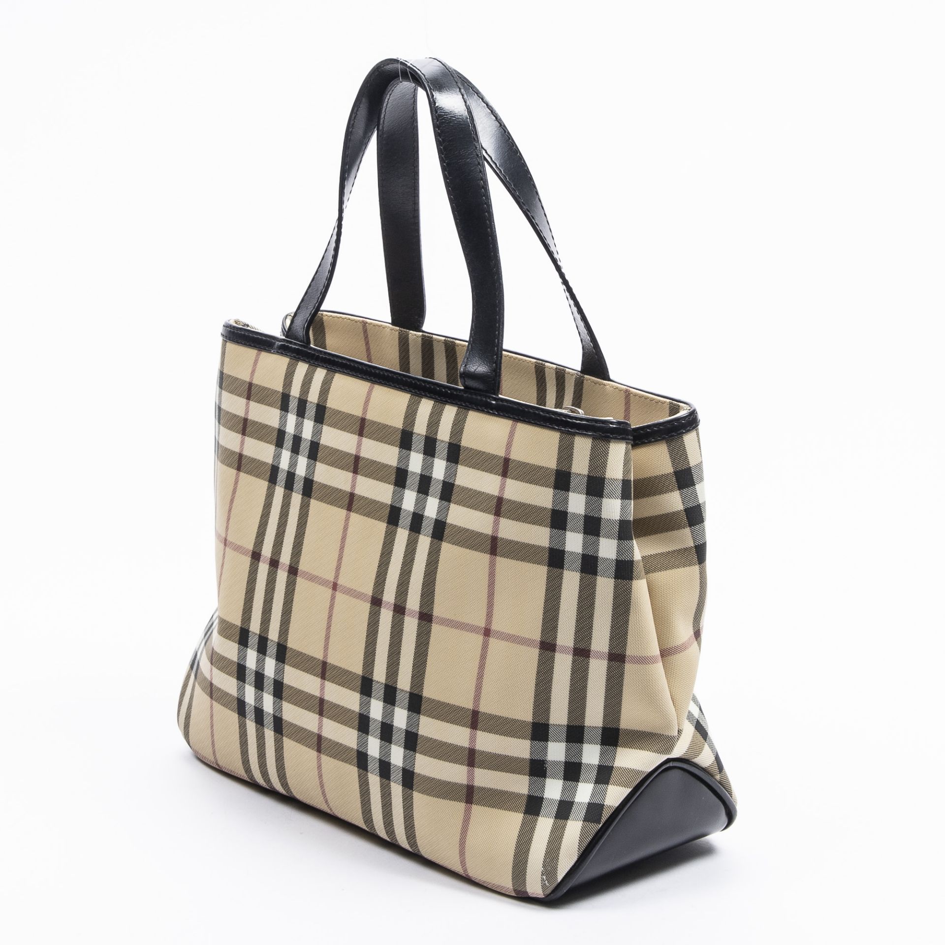 RRP £725.00 Lot To Contain 1 Burberry Coated Canvas Multi-Pocket Handbag In Beige/Black/White/ - Image 2 of 4