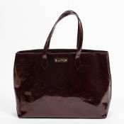 RRP £1210 A Rouge Fauviste Louis Vuitton Wilshire Calf Leather Monogram Vernis 35*25*11cm 35*25*11cm
