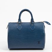 RRP £1210 A Blue Louis Vuitton Speedy Calf Leather Epi 27*19*15cm 27*19*15cm AAT5185