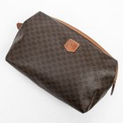 RRP £635 AB Brown Celine Frame Toiletry Pouch Coated Canvas Macadam Coated Canvas 27*17*10.5cm 27*17