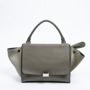 RRP £1800 A Taupe Celine Medium Trapeze Bag Calf Leather Grained Leather/Suede Leather 30*25*17cm 30