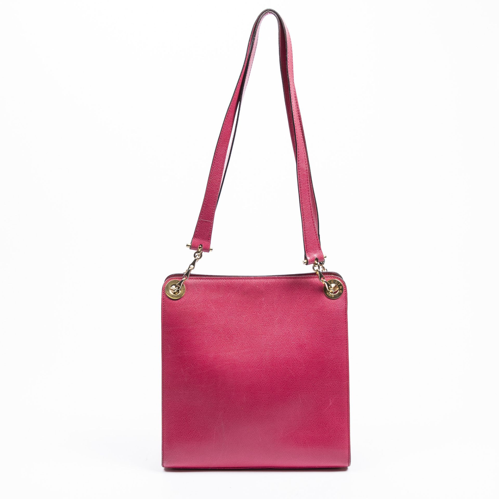 RRP £700 A Pink Celine Vintage Chain Shoulder Bag Calf Leather Grained Leather 27*27*10cm 27*27*10cm - Image 5 of 10