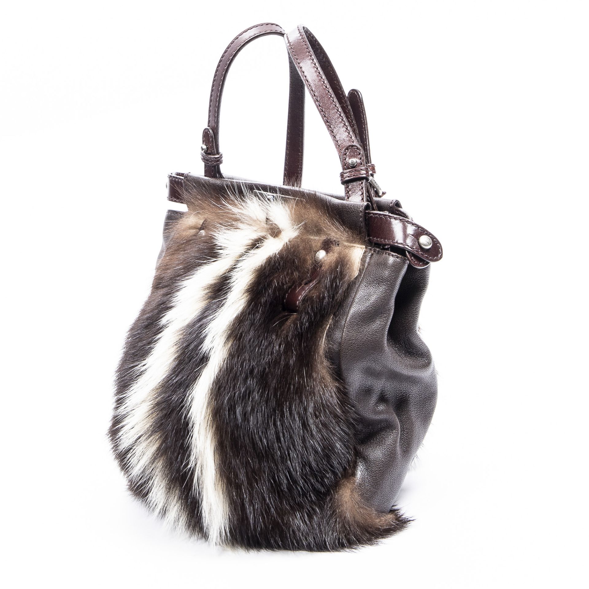 RRP £945.00 Lot To Contain 1 Fendi Canvas Peak A Boo Shoulder Bag Shoulder Bag In Brown/Beige - 27* - Image 2 of 3