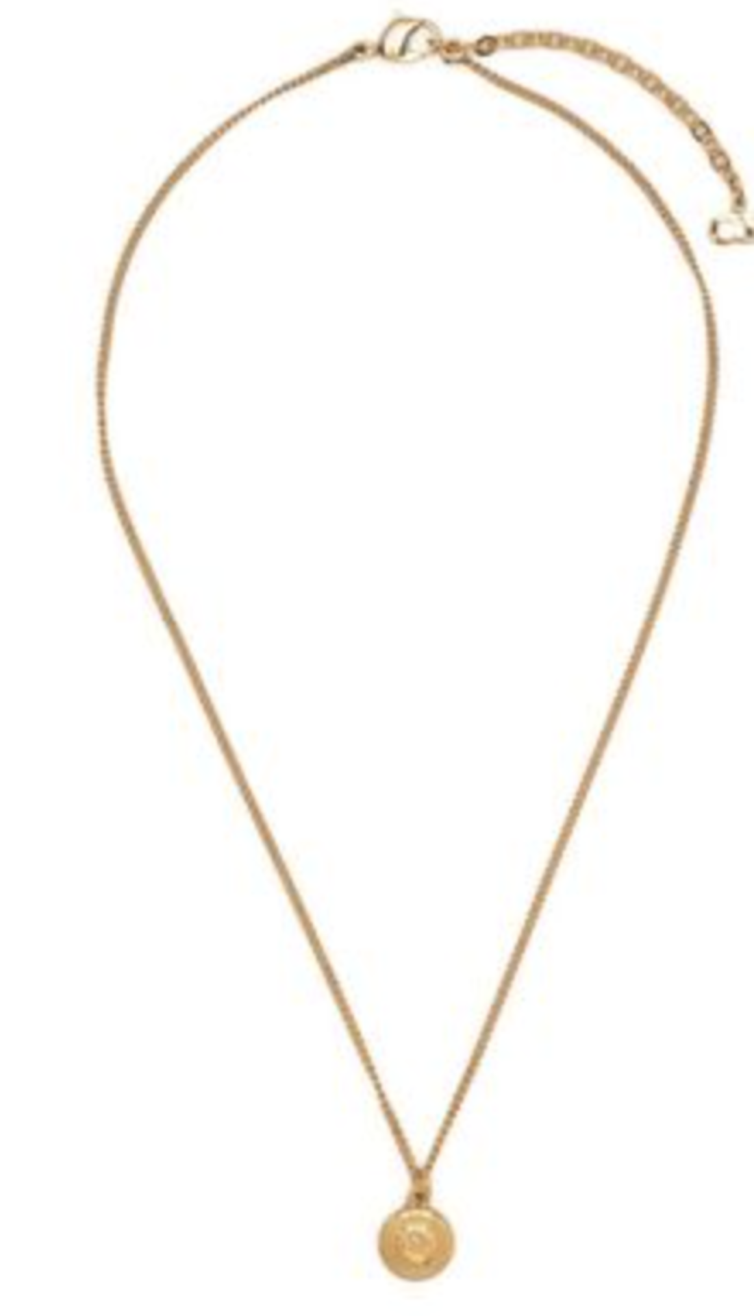 RRP £1045 Dior Letter Logo Pendant Necklace Gold Grade A AAQ3578 (Condition Reports Available On