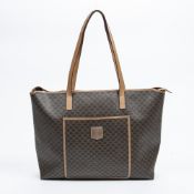 RRP £680.00 Lot To Contain 1 Celine Coated Canvas Vintage Large Tote Shoulder Bag In Brown - 41*38*