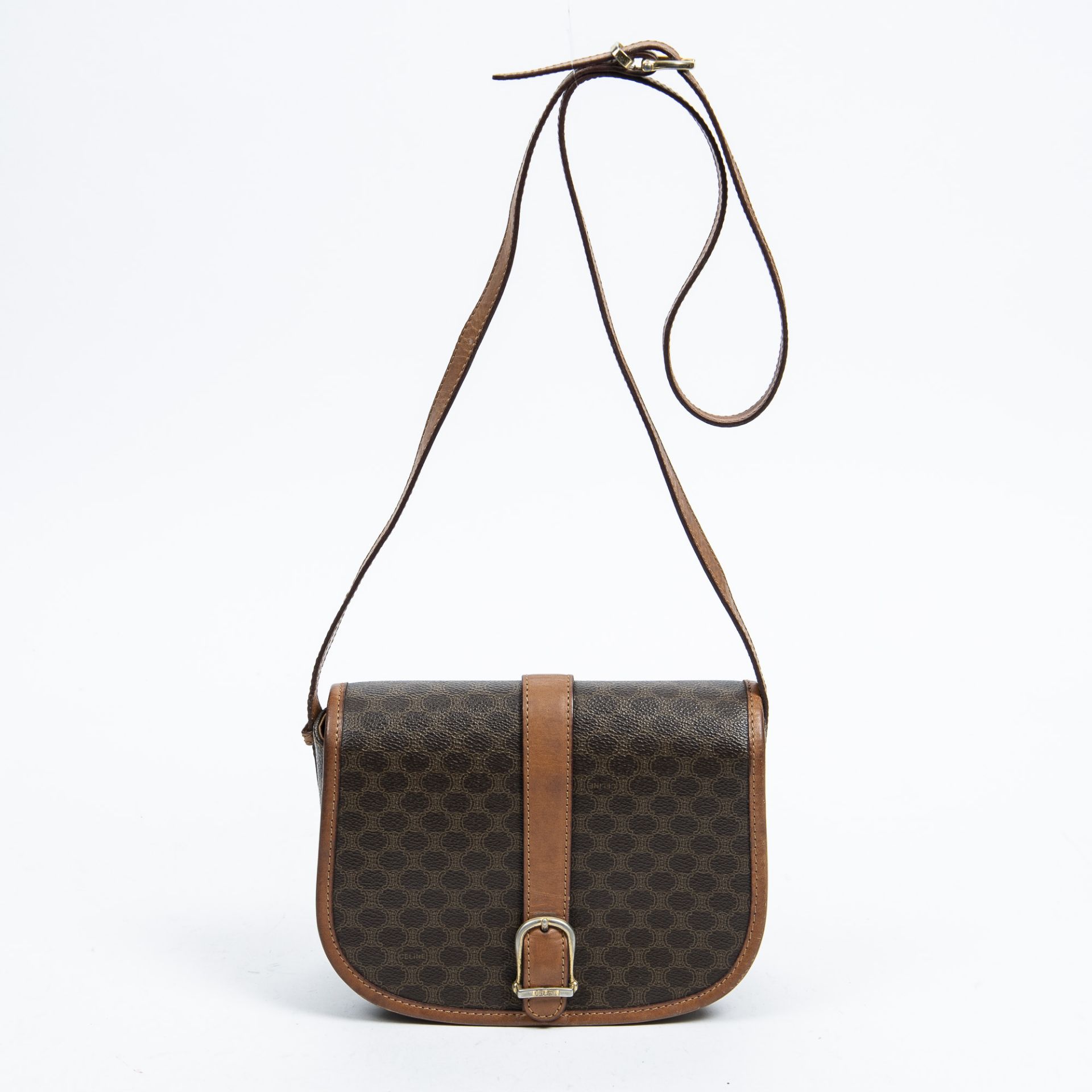 RRP £800 AB Brown Celine Full Flap Crossbody Coated Canvas Macadam Coated Canvas 22*18*8cm 22*18*8cm