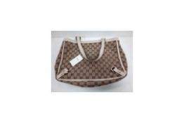 RRP £1600 Gucci Abbey Tote Shoulder Bag Biege/Brown Ivory Leather (Aan9862) Grade A (Condition