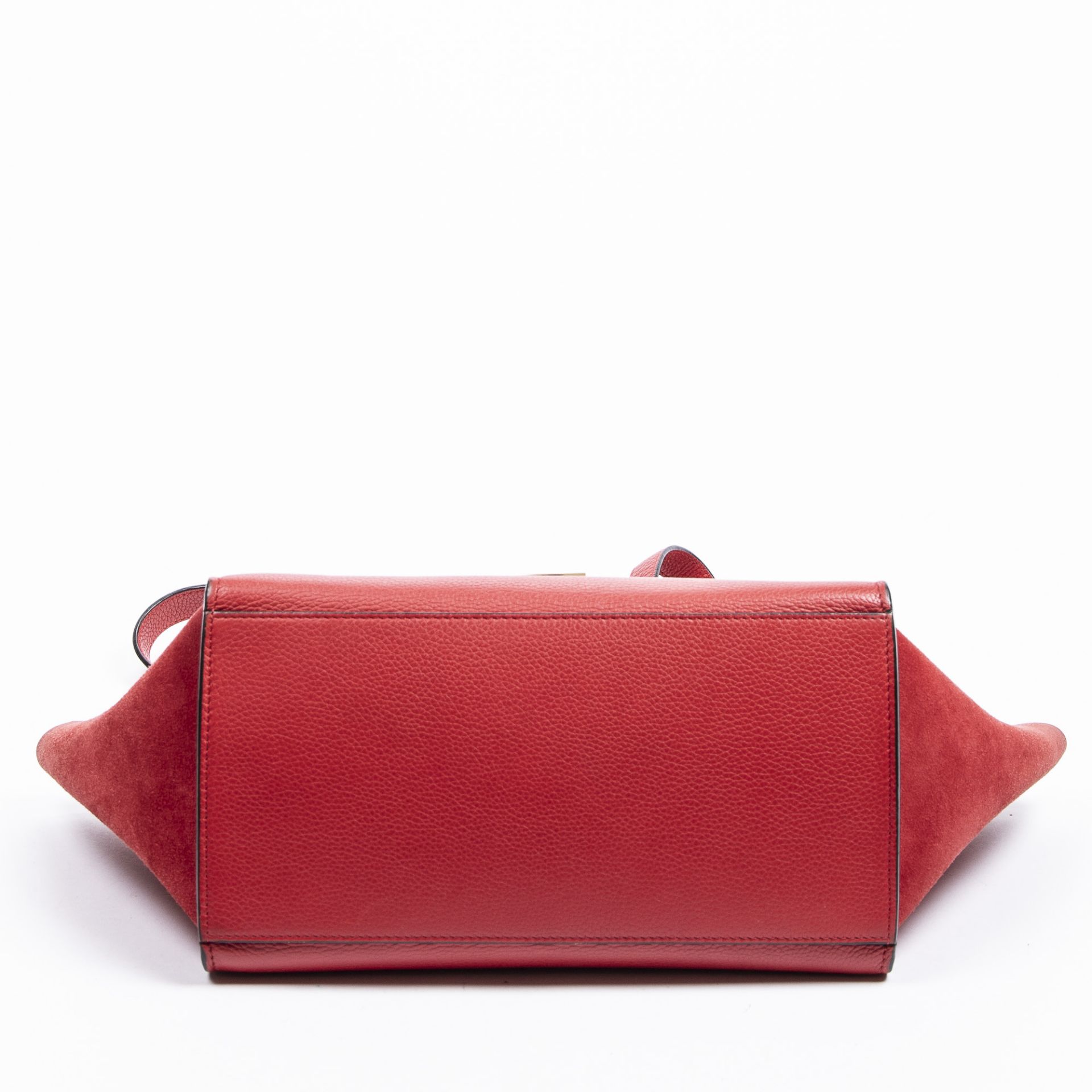 RRP £1200 A Red Celine Small Trapeze Bag Calf Leather Grained Leather 26*20*12cm 26*20*12cm AAR6690 - Image 6 of 7