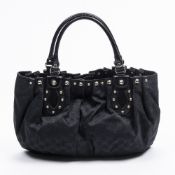 RRP £1,125.00 Lot To Contain 1 Gucci Canvas Studded Pelham Tote Shoulder Bag In Black - 31*24*11cm -