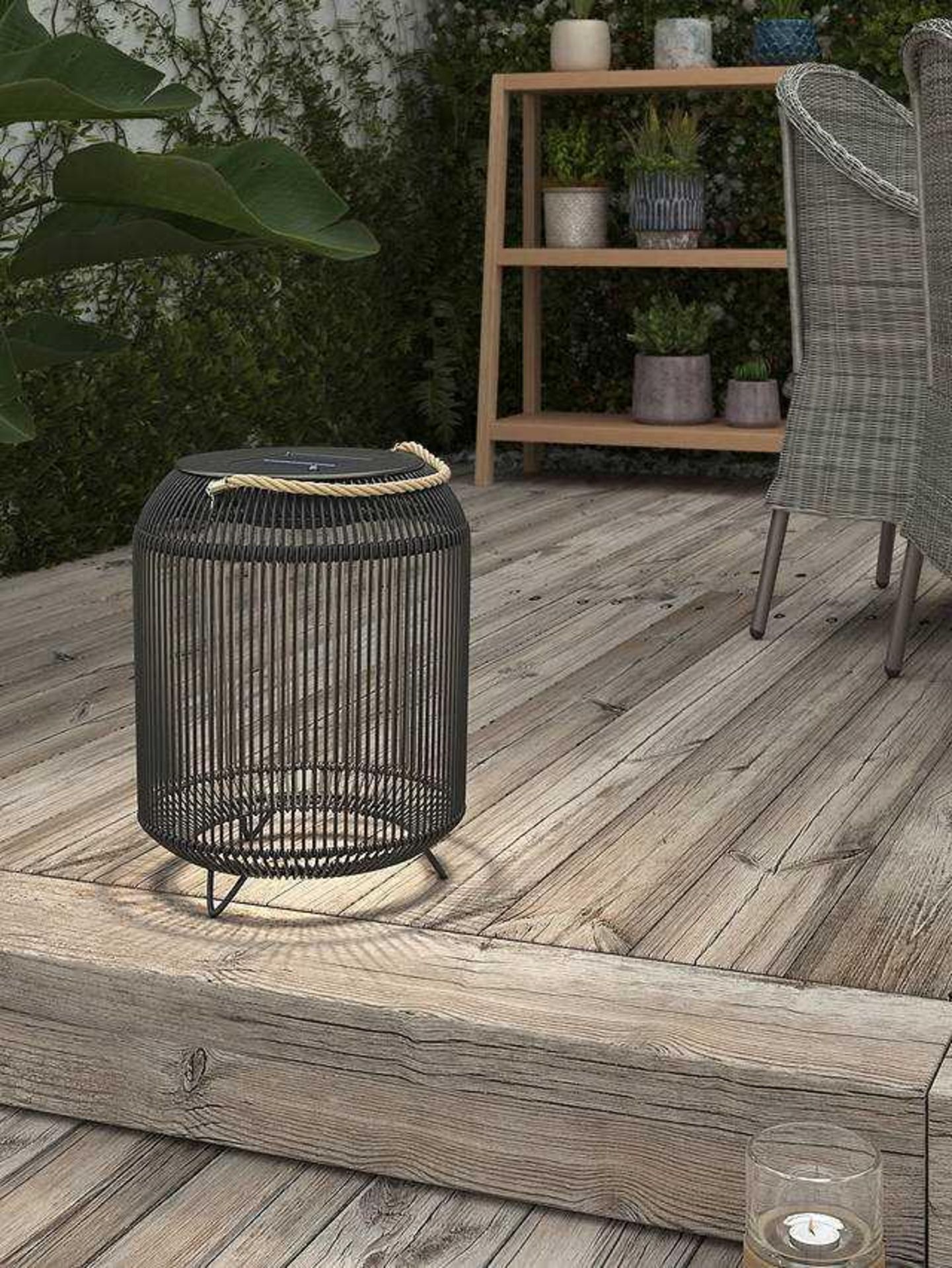 RRP £120 To Contain X3 John Lewis And Partners Rattan Outdoor Integrated Led Lanterns