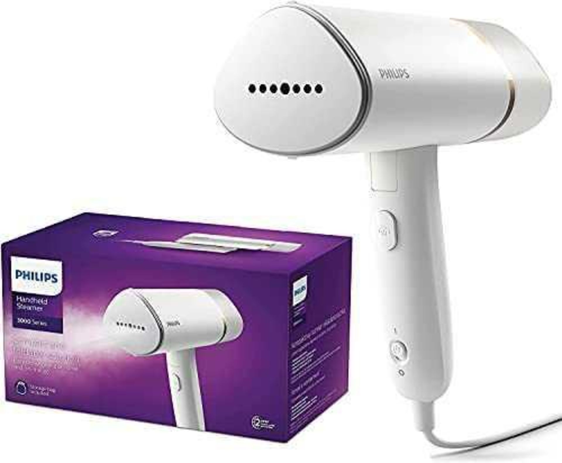 RRP £70 Lot To Contain X1 Boxed Phillips Handheld Steamer