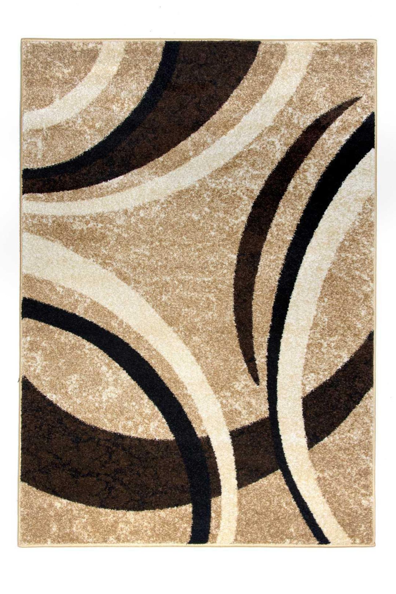 RRP £150 Bagged Diamond Collection Beige/Brown Rug 120 X 170 (Sp)