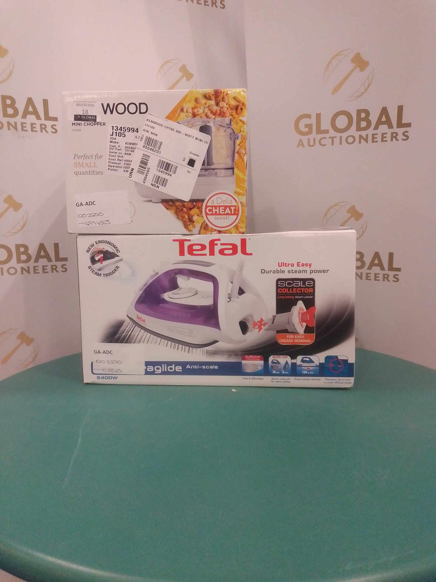 RRP £115 Lot To Contain 4 Boxed Assorted Items A Kenwood Mini Chopper, Tefal Iron Kenwood Whisker An - Image 3 of 3