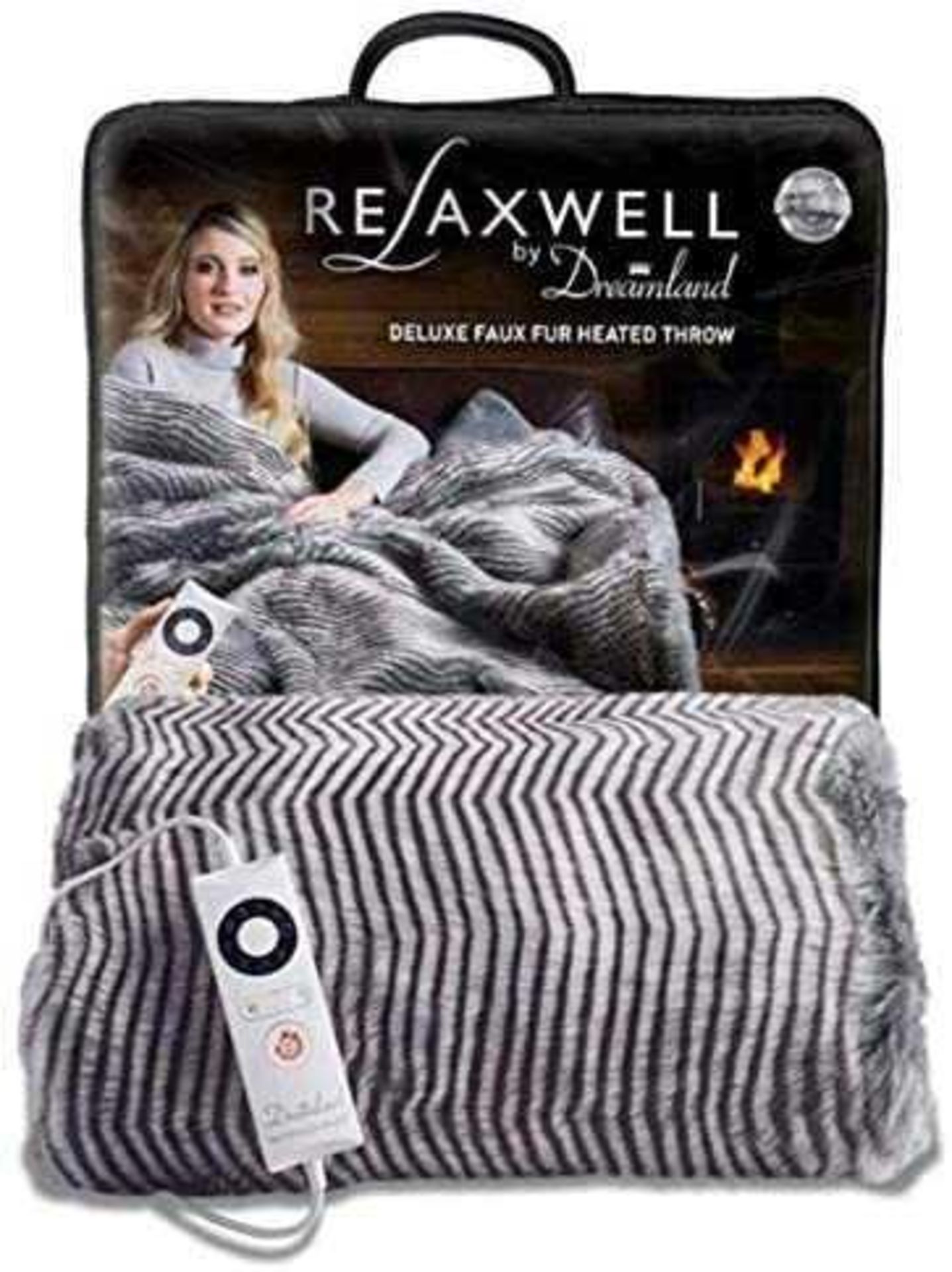 RRP £100 Bagged Dreamland Deluxe Fur Heated Throw