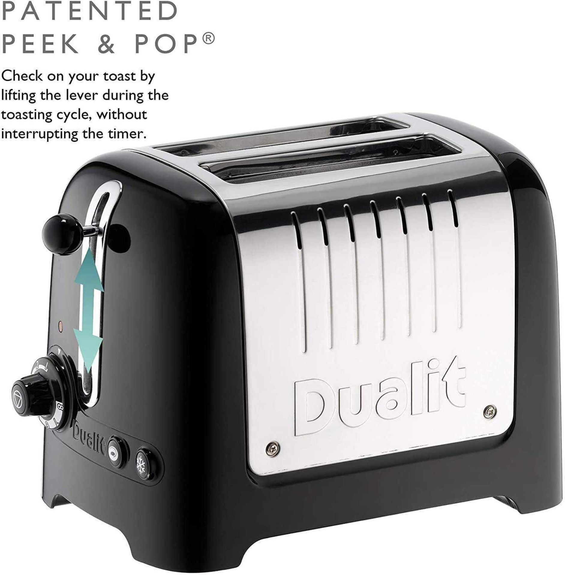 RRP £80 Boxed Dualit Black And Silver 2 Slice Toaster