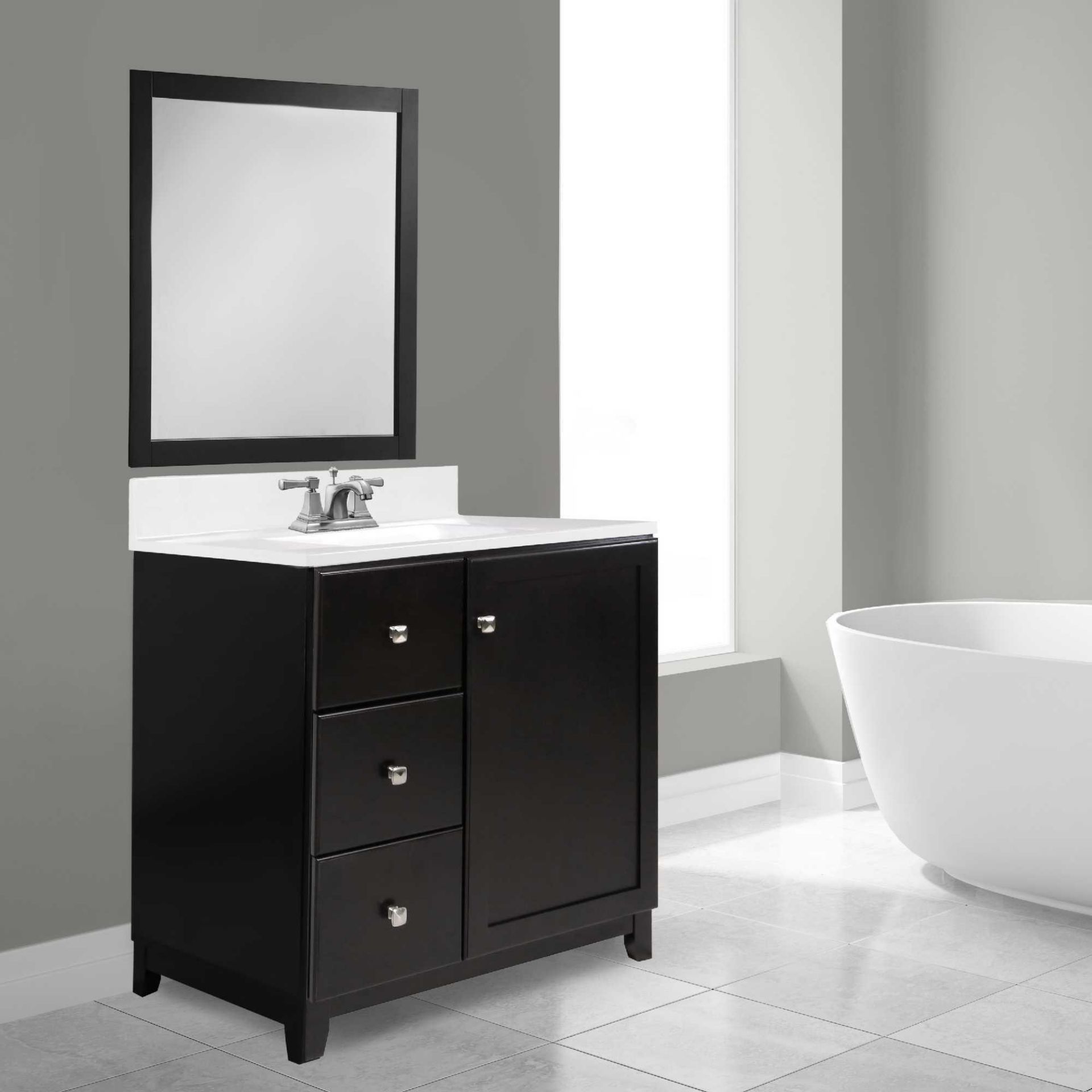 RRP £350 Boxed Design House Shorewood Collection Vanity Unit 547018 - Image 2 of 2