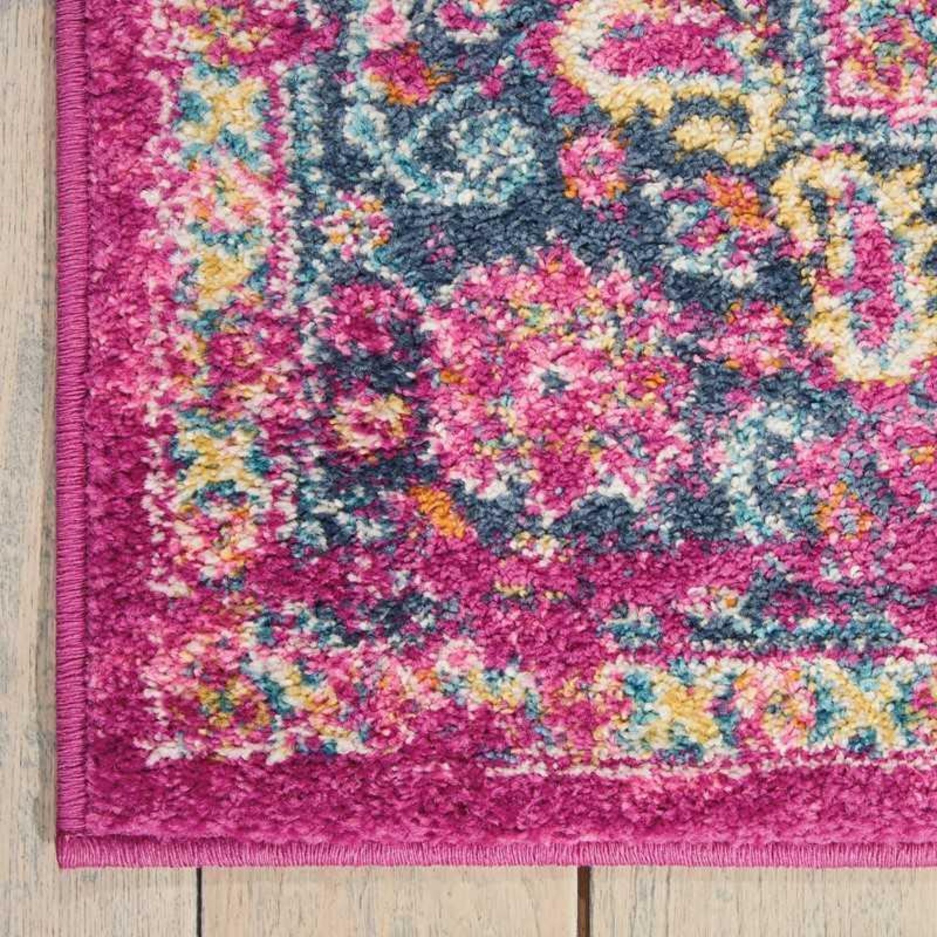 RRP £210 Boxed Passion Traditional Medallion Persian Rugs Psn03 In Fuchsia