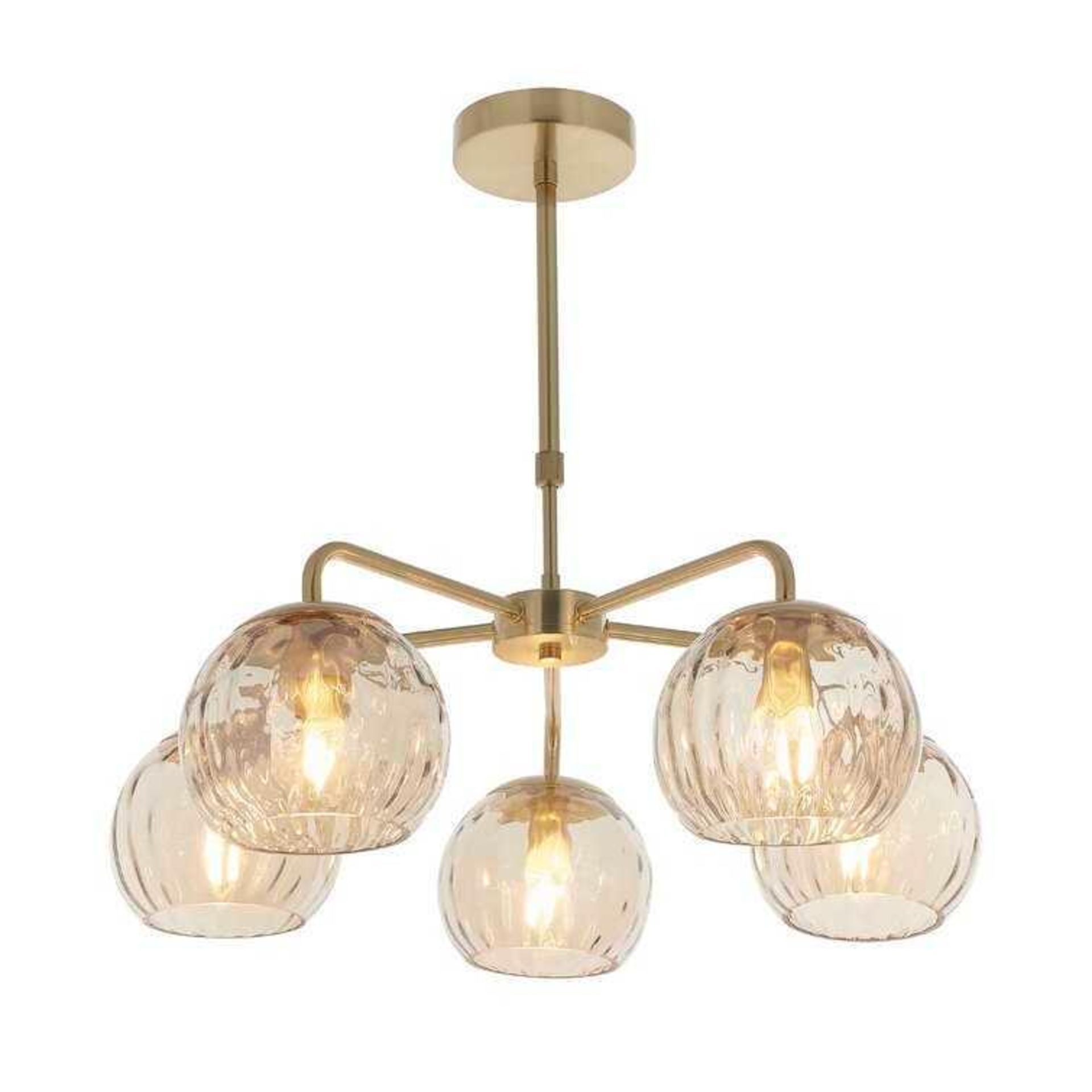 RRP £250 Boxed Kristopher 5-Light Candle Style Chandelier