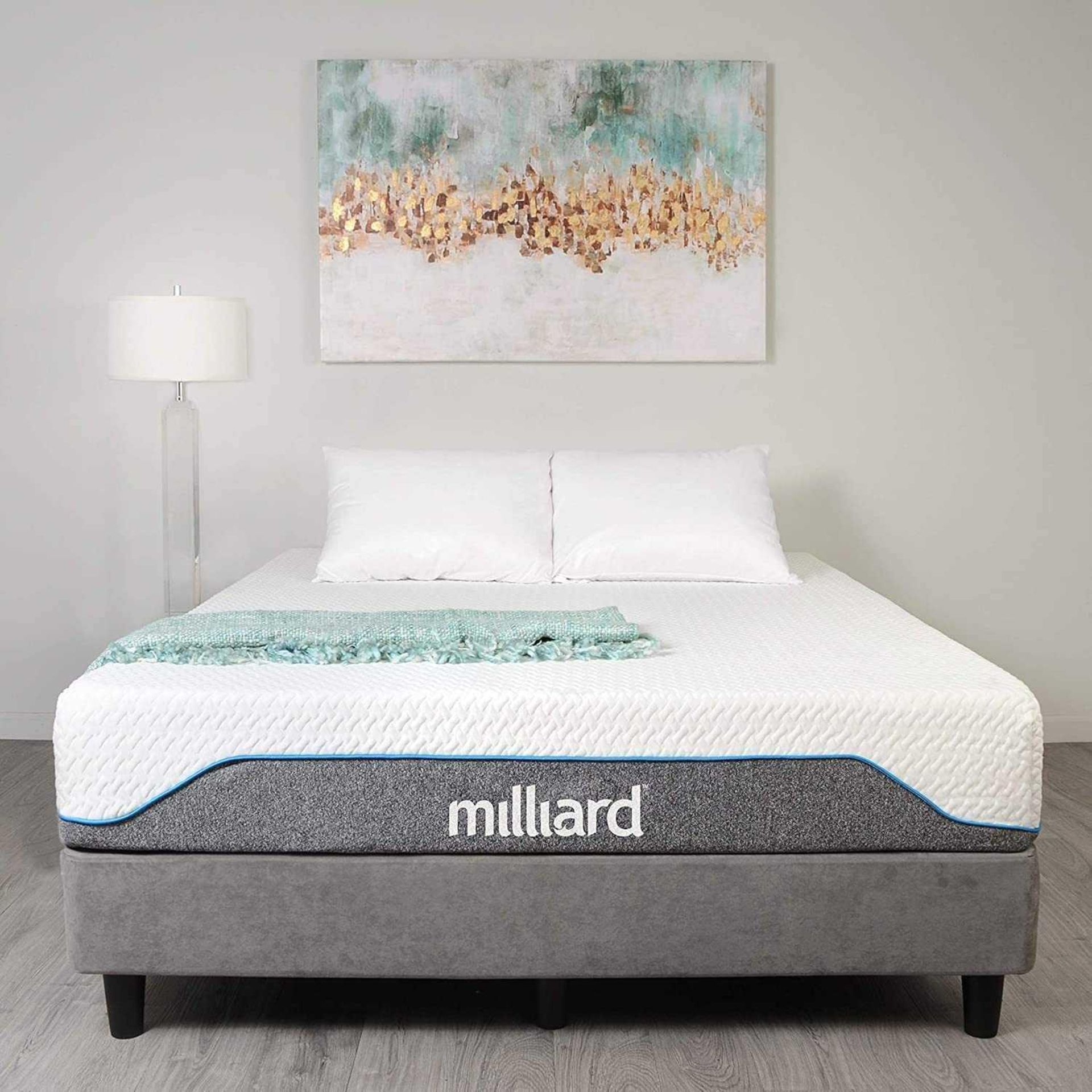 RRP £220 Bagged Milliard King Gel Memory Foam Mattress, 20Cm High Density Foam, Medium Firm 150 X 20