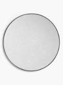 RRP £80 Boxed John Lewis & Partners Metal Frame Small Round Mirror, 50Cm, Black(Sp)