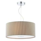 RRP £135 Boxed Micropleat Diffuser 3 Light Pendant Shade