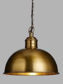 RRP £115 Boxed Large Metal Dome Pendant Ceiling Light