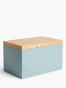 RRP £100 Boxed Anyday Grey Lacquered Large Box/Anyday Dusty Blue Lacquered Large Box(2 Box)(4815726)