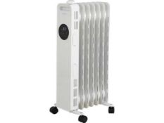 RRP £100 1500W Oil Filled Radiator With Wheels