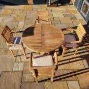 RRP £300 Boxed Cotswold Fsc Eucalyptus Wood Outdoor 4 Seater Dining Set With Octagonal Table(Sp)