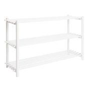 RRP £100 Boxed John Lewis Shoe Rack In White (4868024)X2 (Sp)