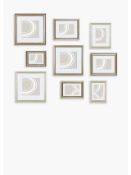 RRP £120 Boxed John Lewis Gallery Set 9 Mounted Frames