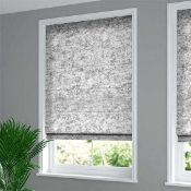 RRP £130 Boxed Blackout Roman Blinds In Velvet Steel X2 Sizes(120Cm)(150Cm) (Sp)