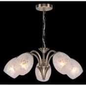 RRP £100 Boxed Bancroft 5 Light Shaded Chandelier