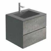 RRP £350 Boxed Bathroom Concrete Vanity Unit